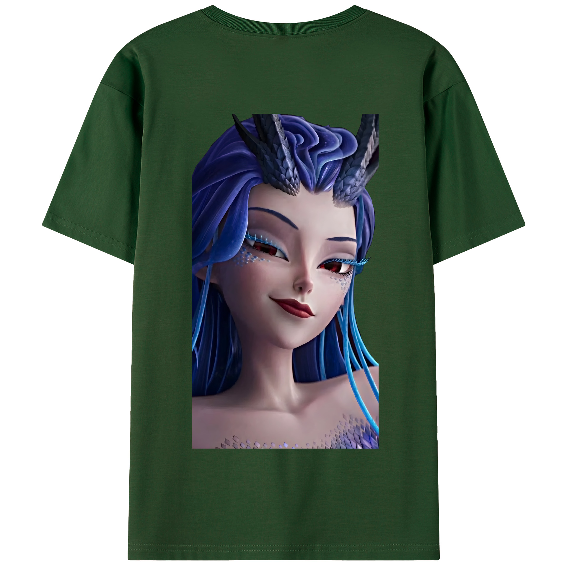 （画像用） Ne Zha 2 ナタ 魔童の大暴れ 綿100％半袖Tシャツ（背面プリント）